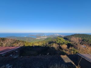 伊勢志摩スカイラインの展望台にある足湯から